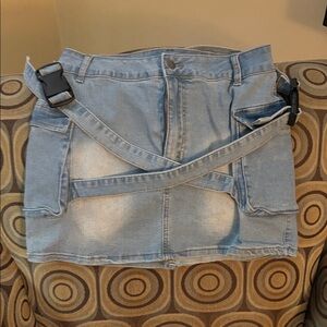 SHEIN Light Blue Denim Skirt